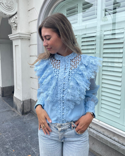 Blouse met ruffles